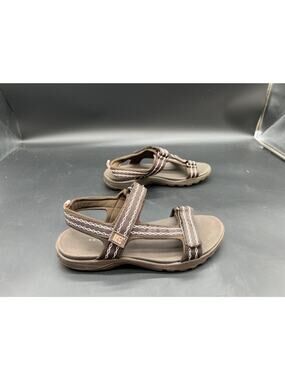 Rugged Outback Sandals Womens 9 ZStrap Sporty Open Toe Flats Slingback Brown